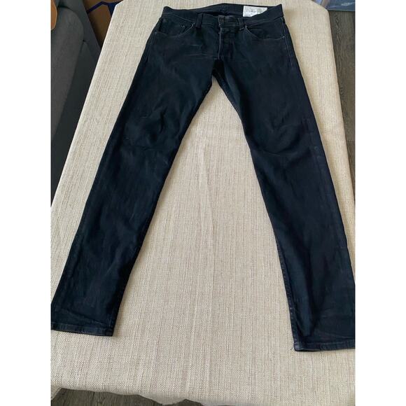 Rag & Bone Fit 1 Extra Slim Black Denim Jeans Size 33 – Made in USA - Picture 1 of 12